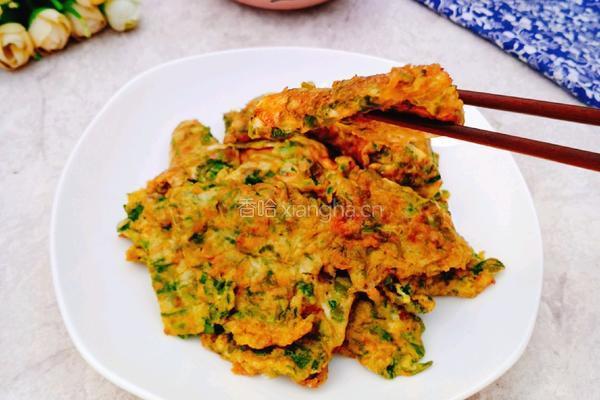 香椿芽煎蛋饼的做法图解10