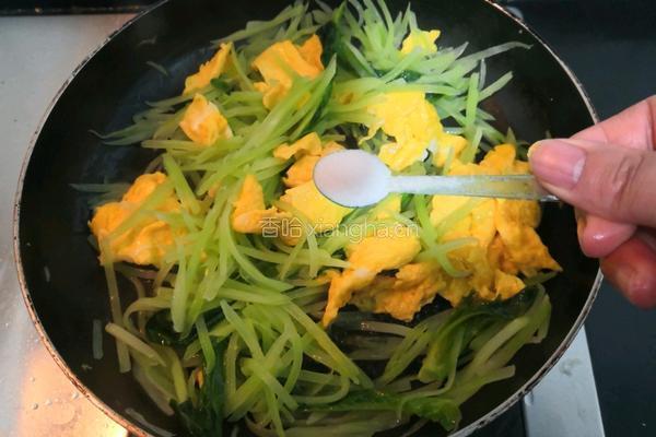 莴笋炒鸡蛋的做法图解18