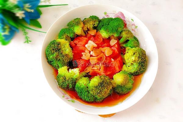 西兰花蒸番茄的做法图解16
