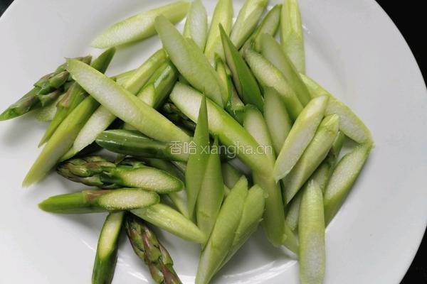 芦笋炒肉片的做法图解3