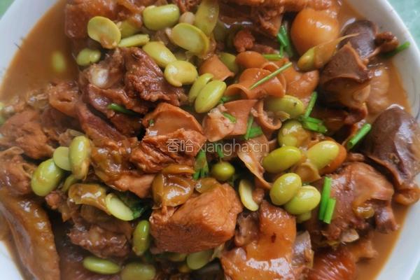 毛豆烧土公鸡的做法图解9