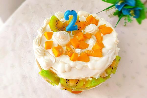 芒果猕猴桃生日蛋糕的做法图解34