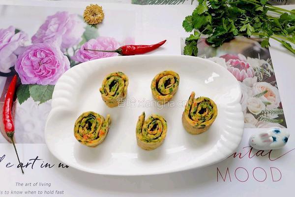 菠菜蛋卷的做法图解12