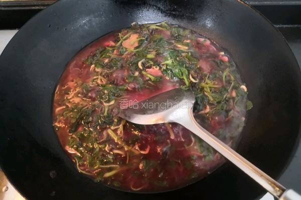 蒜香虾皮红苋的做法图解14