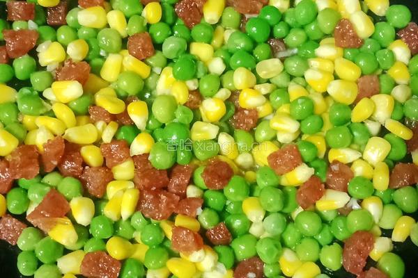 豌豆炒腊肠的做法图解12