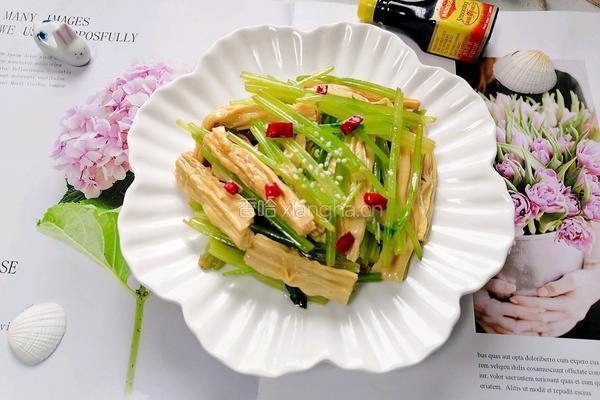 芹菜拌腐竹的做法图解10