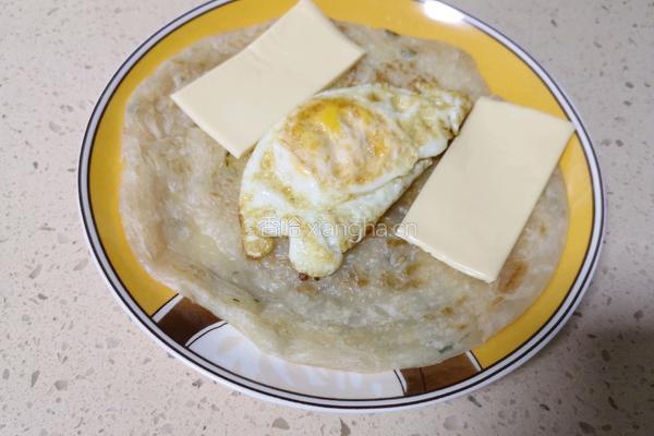 芝士煎蛋手抓饼的做法图解5