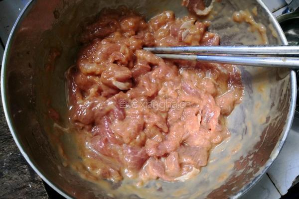 肉片炒苦瓜的做法图解4