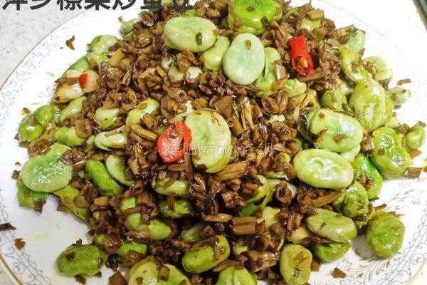 萍乡檫菜炒蚕豆的做法图解9