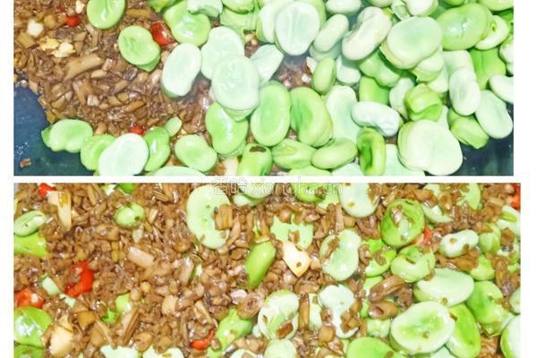 萍乡檫菜炒蚕豆的做法图解7