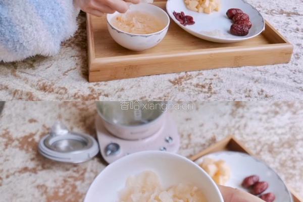 蔓越莓银耳羹简易养生壶版的做法图解2