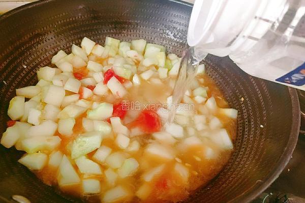 番茄炖甜瓜的做法图解8