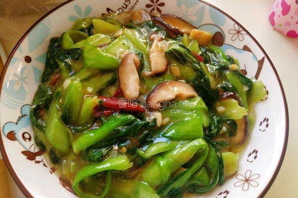 香菇炒油菜的做法图解11