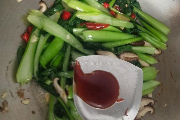 香菇炒油菜的做法图解9