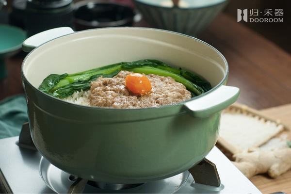 黄金锅巴不用愁，珐琅锅版『肉饼咸蛋煲仔饭』，胃口大开！的做法图解9
