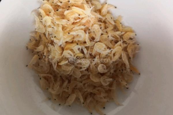 油菜虾皮的做法图解2