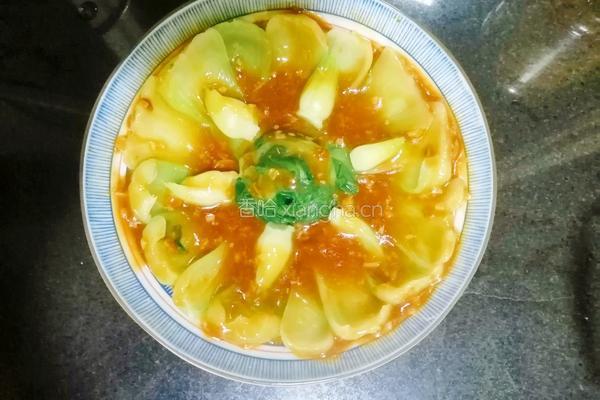酱汁小油菜的做法图解1