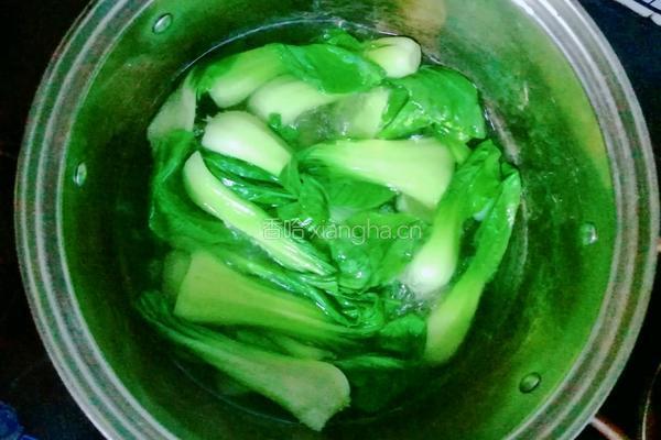酱汁小油菜的做法图解5