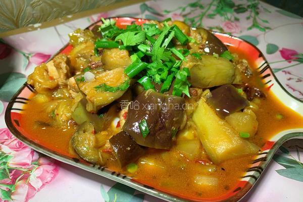 上桌扫光的茄子烧肉的做法图解9