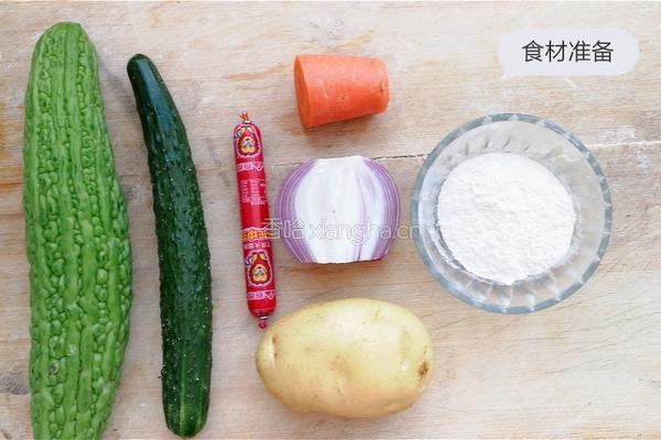 苦瓜酿土豆泥的做法图解1