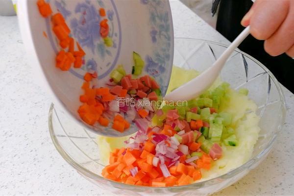苦瓜酿土豆泥的做法图解6