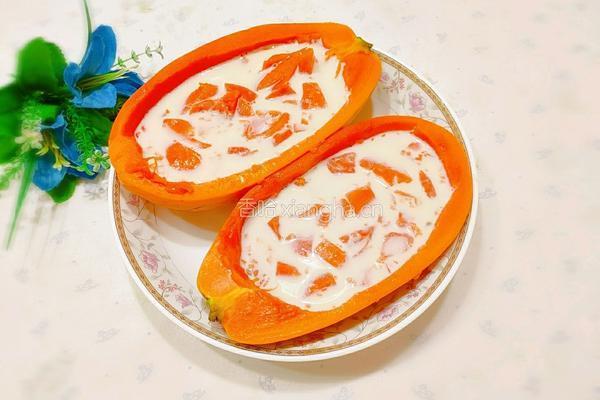 木瓜炖奶的做法图解11