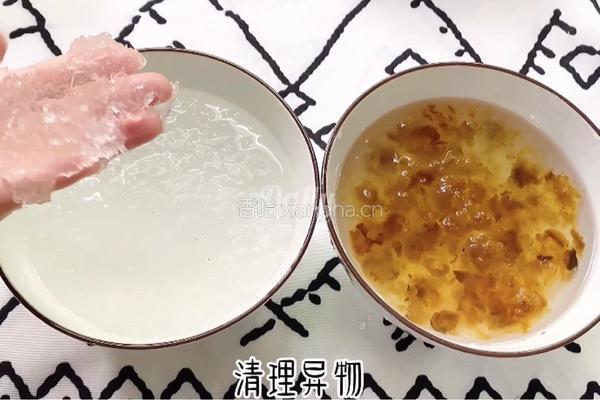 美容养颜，雪燕牛奶桃胶的做法图解2