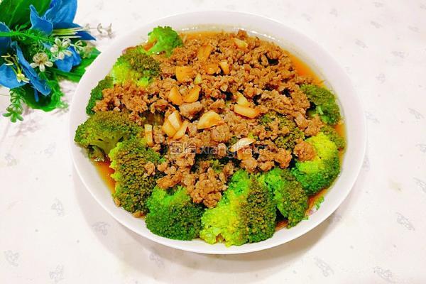 西兰花蒸肉末的做法图解20