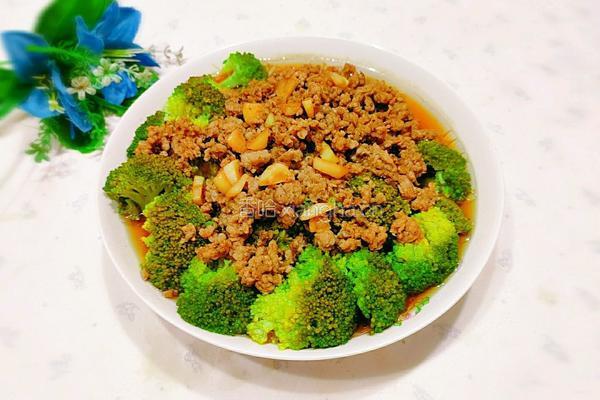 西兰花蒸肉末的做法图解21