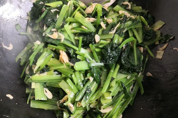 虾皮小白菜的做法图解7