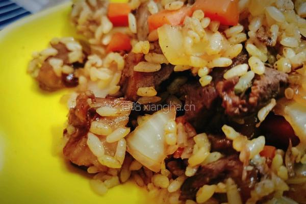 咖喱牛肉炒饭的做法图解4