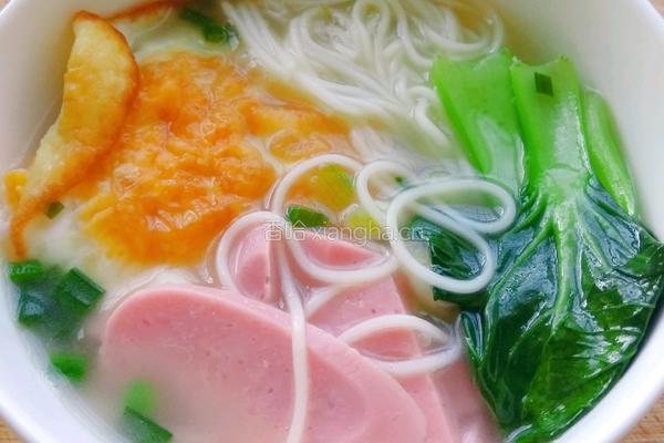 青菜火腿鸡蛋面的做法图解6