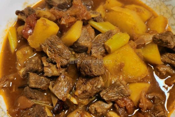 土豆西红柿炖牛肉的做法图解6