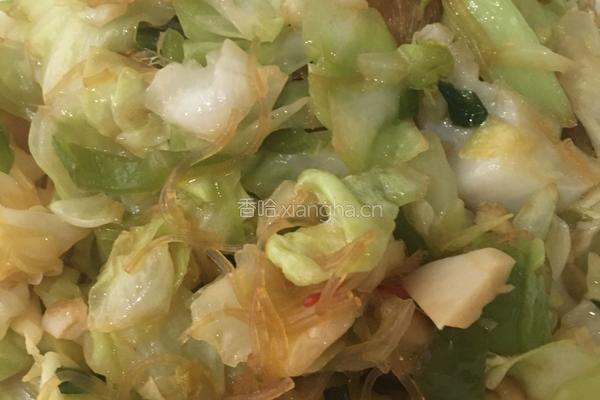 圆白菜炒粉丝