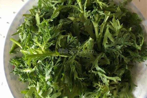 清炒茼蒿的做法图解2