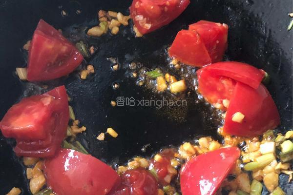 西红柿炒花菜的做法图解4