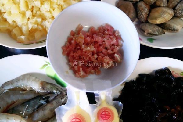 海参虾蛤肉皮羹的做法图解2