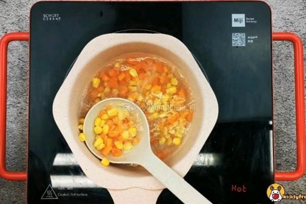 三色贝柱炒饭的做法图解6