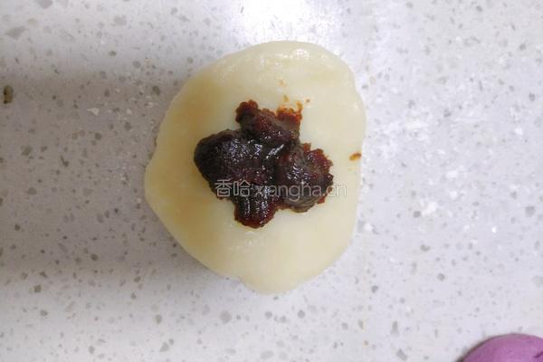 紫薯豆沙麻薯华夫饼的做法图解9