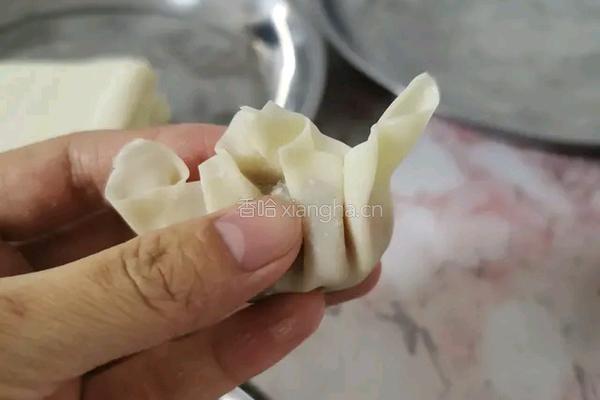 香菇胡萝卜肉馅蒸云吞的做法图解4