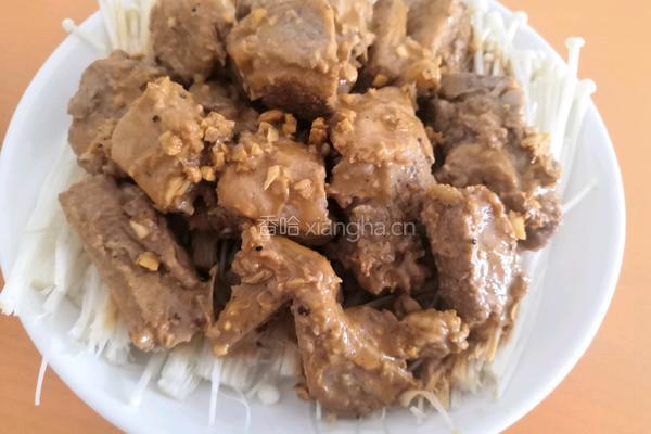金针菇蒸排骨的做法图解4