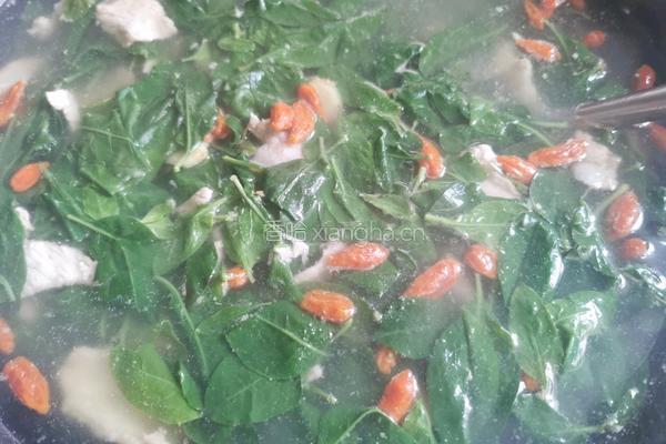 枸杞叶瘦肉汤的做法图解7