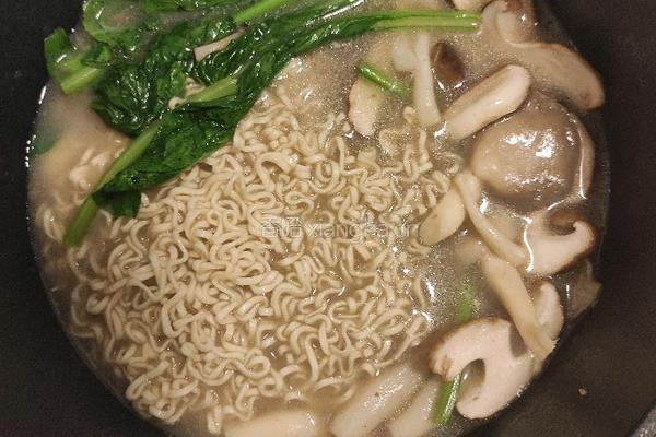 菌菇素菜鸡汤面的做法图解5