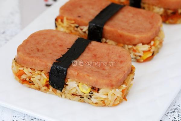 午餐肉饭团的做法图解16