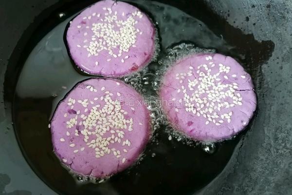 紫薯芝麻饼的做法图解7