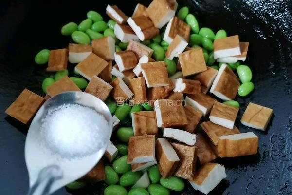 毛豆炒香干的做法图解4