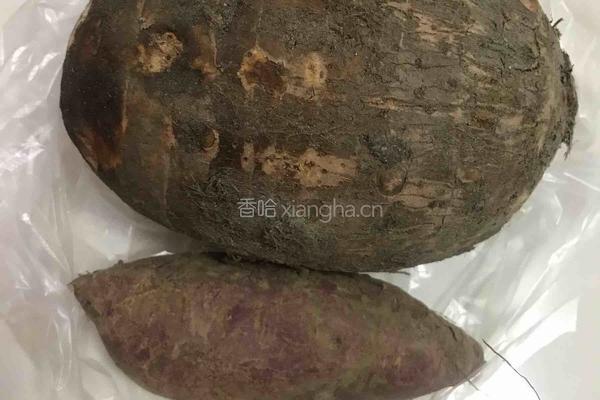 芋头、紫薯泥的做法图解1