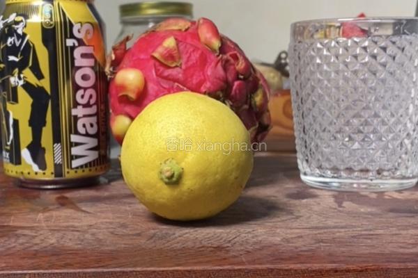 火龙果苏打水的做法图解1