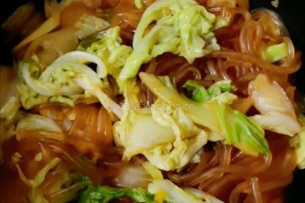 白菜炒粉条的做法图解9