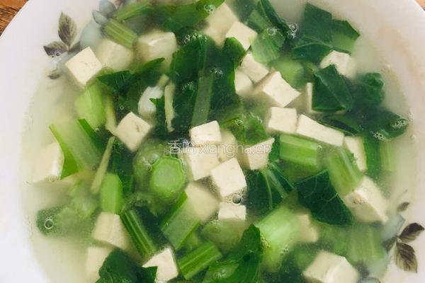 菜心豆腐羹的做法图解7